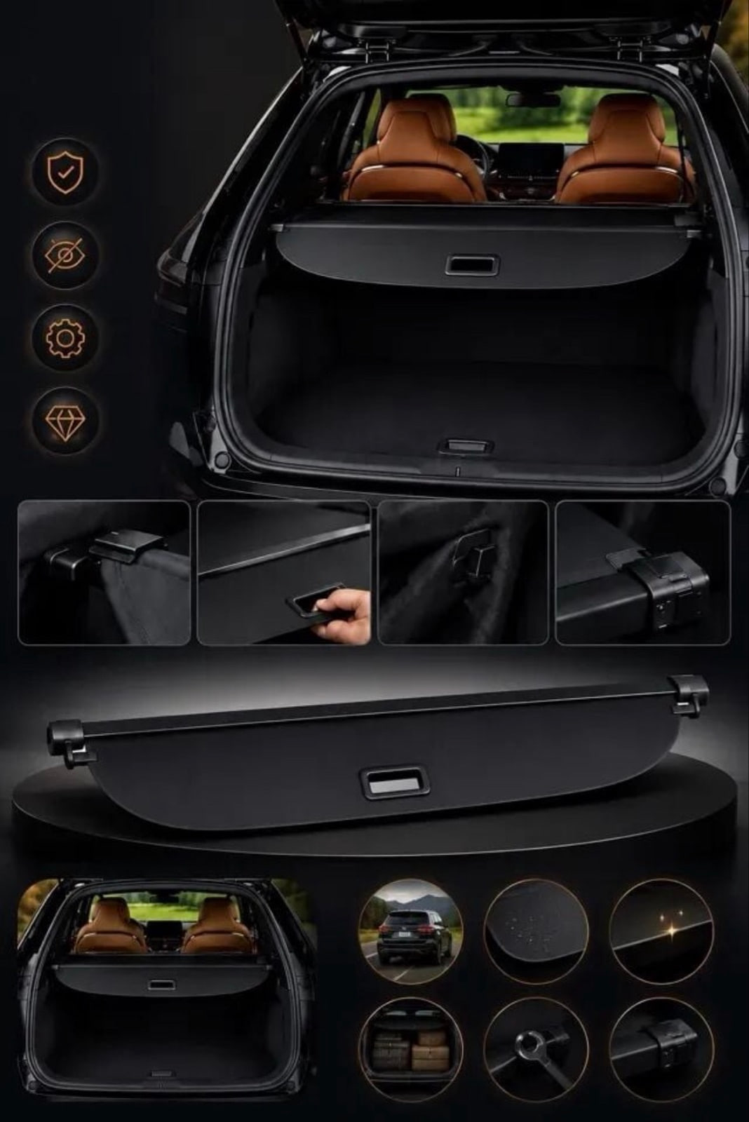 Trunk cover curtain
