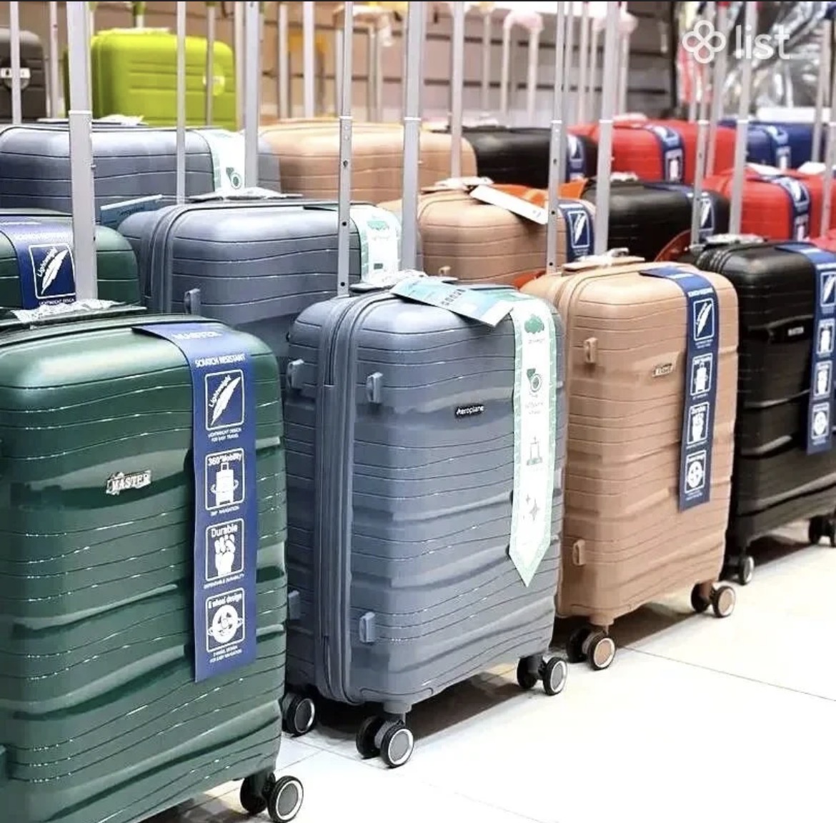 New Travel Suitcases, Bags of Various Sizes, Tourist Suitcase with Wheels